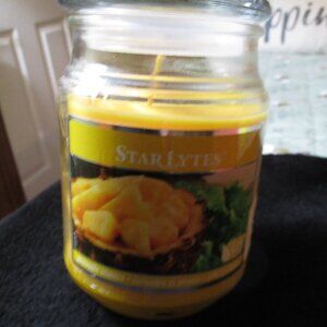 Star Lytes Single Wick 18 oz Soy Jar Candle Pineapple Cilantro NEW